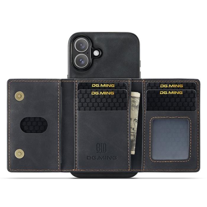 DG.MING - DG.MING M2 Series Mobilskal till iPhone 17 PU + PC + TPU - Svart