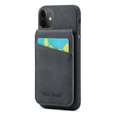 FIERRE SHANN - FIERRE SHANN iPhone 11 Kickstand Fodral KonstL&auml;der - Svart