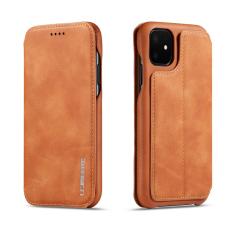 LC.imeeke - LC.IMEEKE Mobilskal till iPhone 11 Retro Stil &Auml;kta L&auml;der - Brun