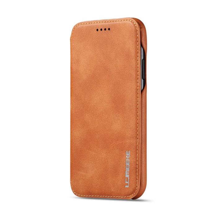 LC.imeeke - LC.IMEEKE Mobilskal till iPhone 11 Retro Stil Äkta Läder - Brun