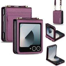 LC.imeeke - LC.IMEEKE L1 Series Fodral f&ouml;r Samsung Galaxy Z Flip7 - Konstl&auml;der - Lila