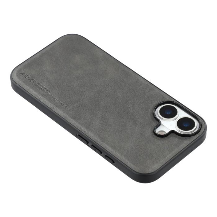 X-Level - X-LEVEL Bojue-3 Mobilskal till iPhone 17 Läderbelagt PC+TPU Grå
