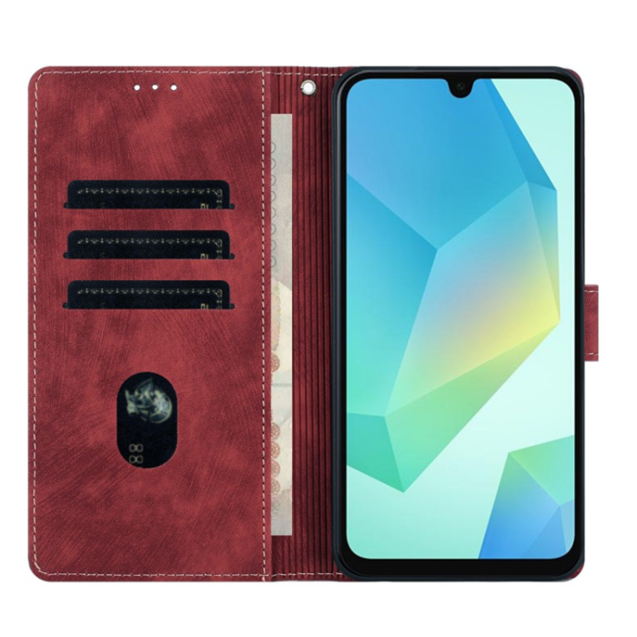 WANLONFENG - WANLONFENG Galaxy A17 Plånboksfodral med 2Pcs Härdat Glas MTL