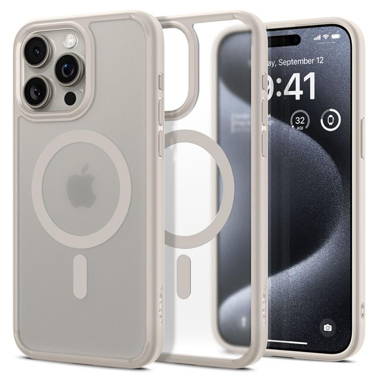 Spigen iPhone 15 Pro Max Mobilskal Magsafe Hybrid - Titanium | 2353 | AlltMobil