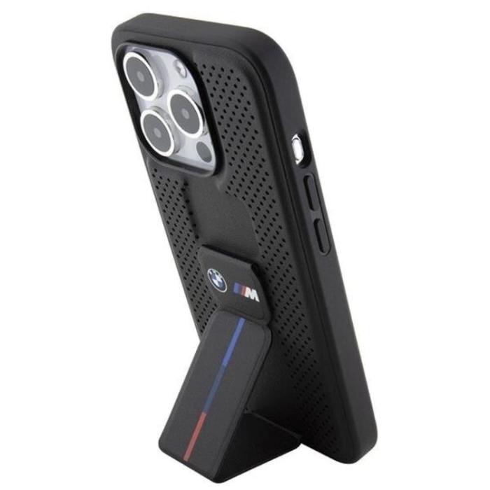 BMW - BMW iPhone 15 Pro Mobilskal Grip Stand Smooth & Perforated