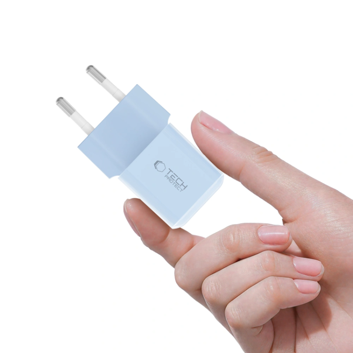 Tech-Protect - Tech-Protect Väggladdare USB-C 25W - Baby Blå