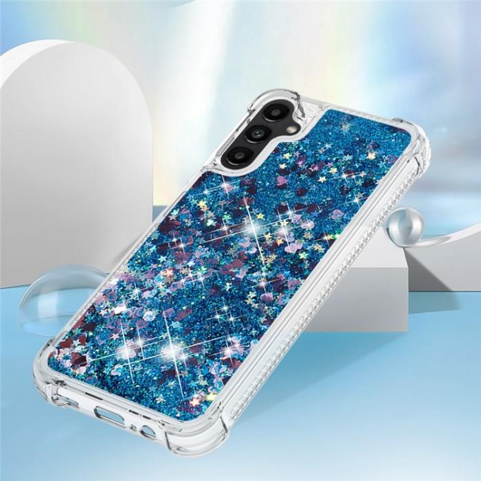 A-One Brand - Galaxy A14 5G/4G Mobilskal YB Quicksand Glitter TPU - Blå