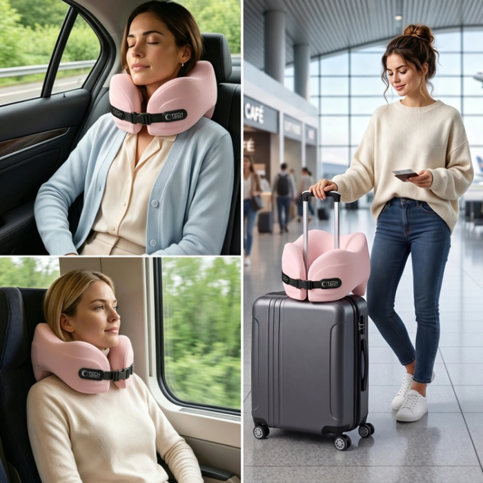 Tech-Protect - Tech-Protect ComfortRest Resekudde för Nacken - Rosa