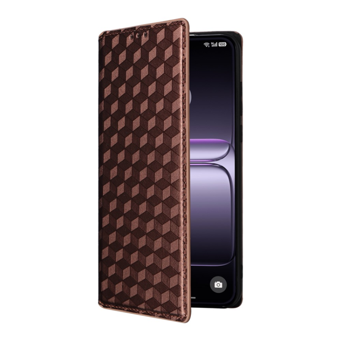 A-One Brand - OnePlus Nord 5 Plånboksfodral Rhombus Imprint - Brun