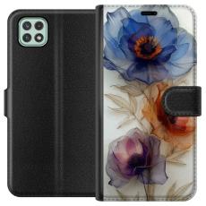 iSecrets - Plånboksfodral till Samsung Galaxy A22 5G med Silkesblommor