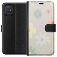 iSecrets - Plånboksfodral till Samsung Galaxy A71 med fejdande blommor