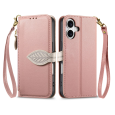 A-One Brand - iPhone 17 Pl&aring;nboksfodral Leaf Magnetiskt Sp&auml;nne L&auml;der