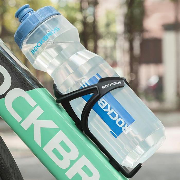 Rockbros - Rockbros Cykelflaska 750 ml - Transparent med Blå Munstycke
