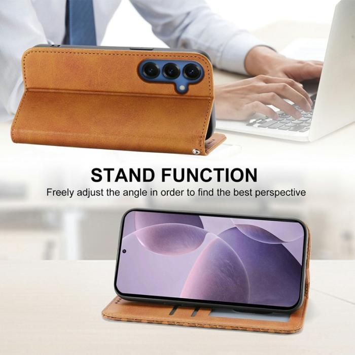 OEM - Samsung Galaxy S26 Fodral Konstläder Plånboksfodral - Gul
