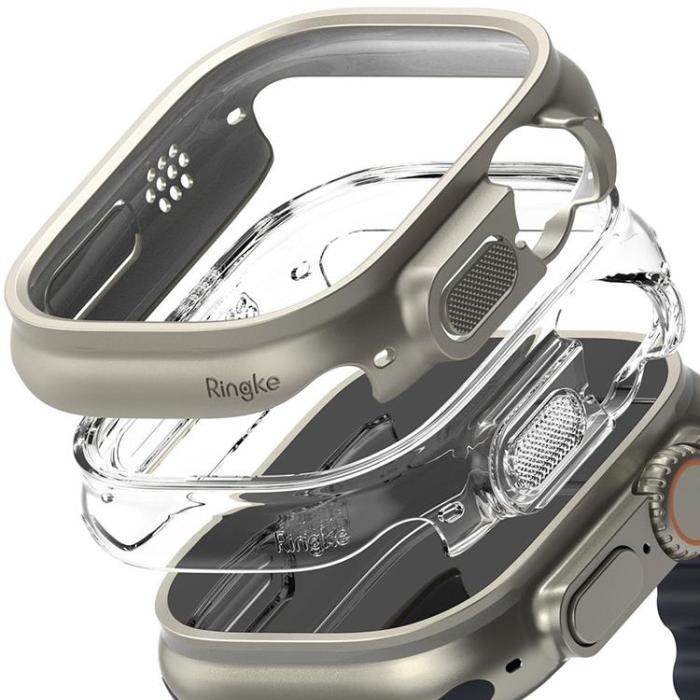 Ringke - [2-Pack] Ringke Apple Watch Ultra (49mm) Skal Slim - Clear/Grå