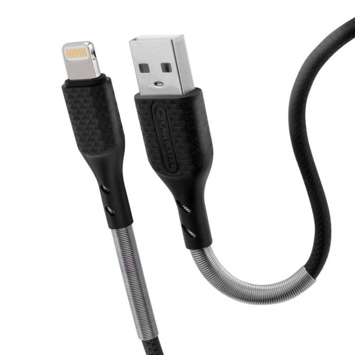Forcell - Forcell Carbon USB Till Lightning Kabel 1m - Svart