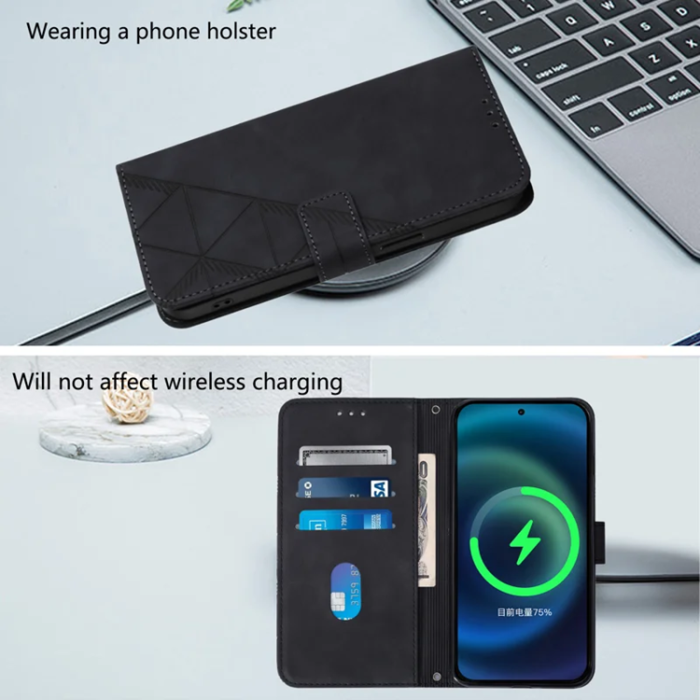 A-One Brand - iPhone 17 Pro Max Plånboksfodral Med REM - Svart