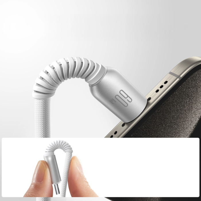 Joyroom - Joyroom S-A51 60W USB-C - USB-C Kabel 1.2m - Ljusgrå