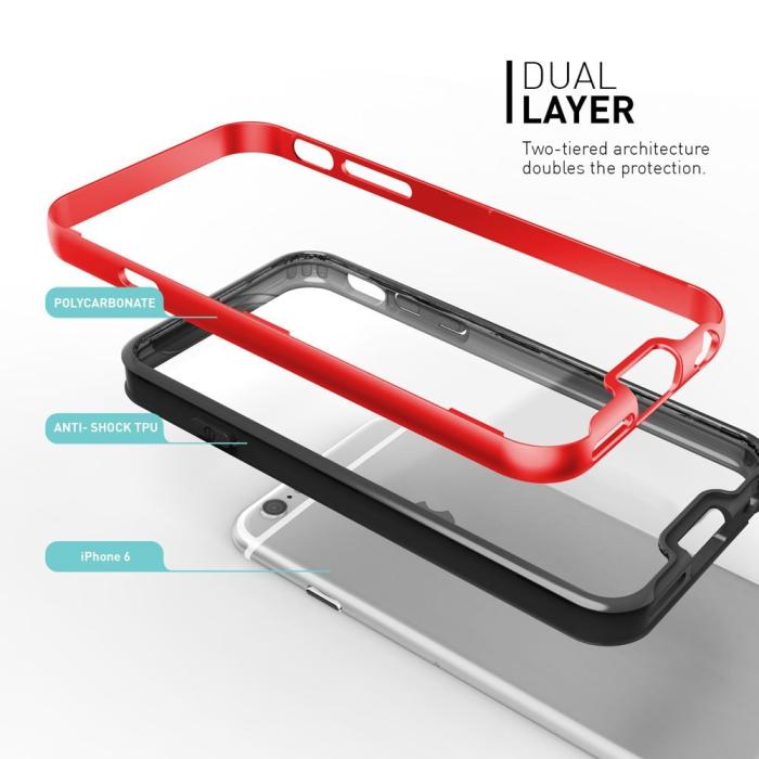 Caseology - Caseology Fusion Bumper Skal till Apple iPhone 6 / 6S - Röd