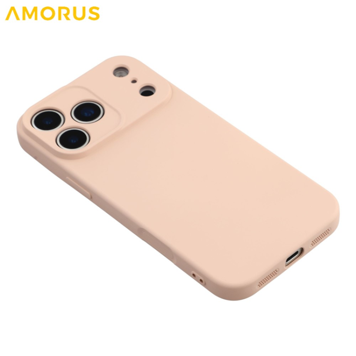 Amorus - AMORUS iPhone 17 Pro Mobilskal Precise Cutouts TPU Fiber - Rosa