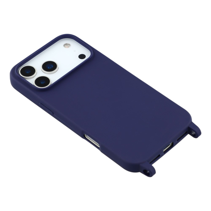 A-One Brand - iPhone 17 Pro Max Mobilskal TPU med Hål för Rem - Mörkblå