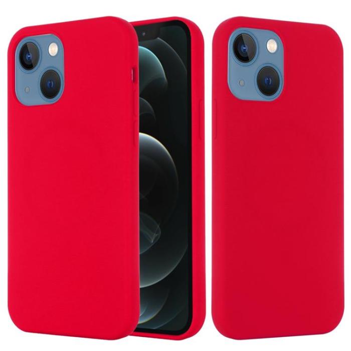 A-One Brand - Liquid Silicone MagSafe Magnetic Skal iPhone 12 - Röd