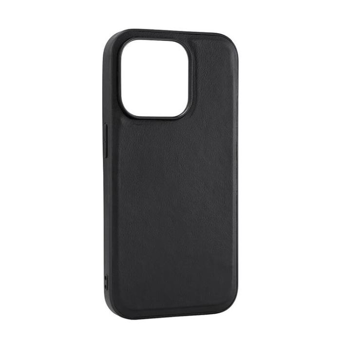 BUFFALO - BUFFALO äkta läder iPhone 15 Pro Mobilskal Magsafe Läder - Svart