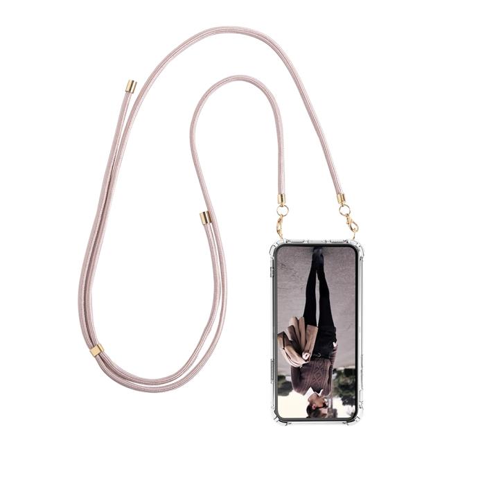 Boom of Sweden - Boom iPhone 13 skal med mobilhalsband- Rope Rose Gold