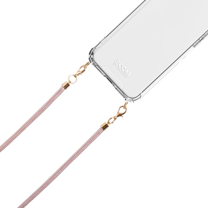 Boom of Sweden - Boom iPhone 13 skal med mobilhalsband- Rope Rose Gold