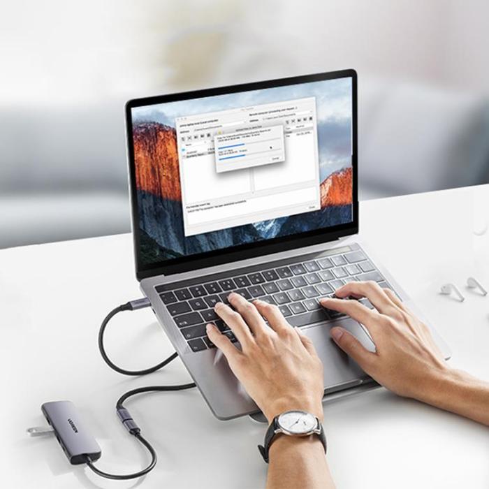 Ugreen - Ugreen Förlängning Kabel USB-C Hane Till USB-C Hona 1m - Grå