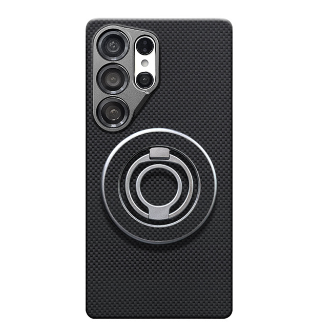 Galaxy S25 Ultra Mobilskal MagSafe Kevlar Metal Ring - Fine Mesh Grid | 2353 | AlltMobil