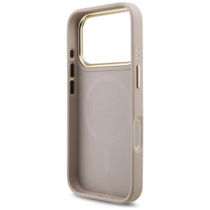 Guess - Guess iPhone 17 Pro Mobilskal Magsafe 4G Stripe - Rosa