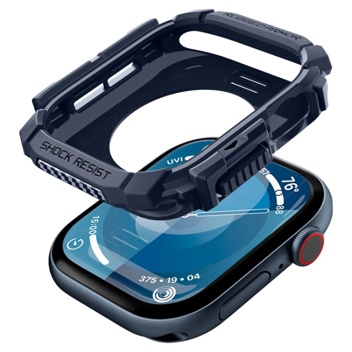 Spigen - Spigen Apple Watch 10 (46mm) Skal Rugged Armor - Marinblå