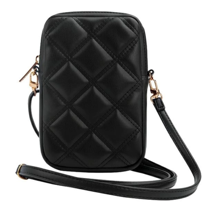 Guess - Guess Mobilväska Zip Quilted 4G - Svart