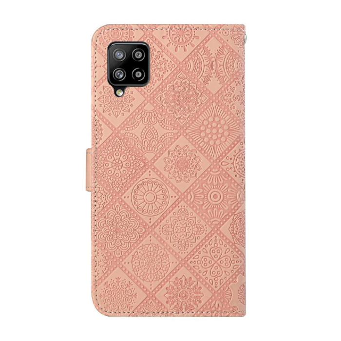 OEM - Ethnic Design Plånboksfodral Galaxy A22 4G - Rosa