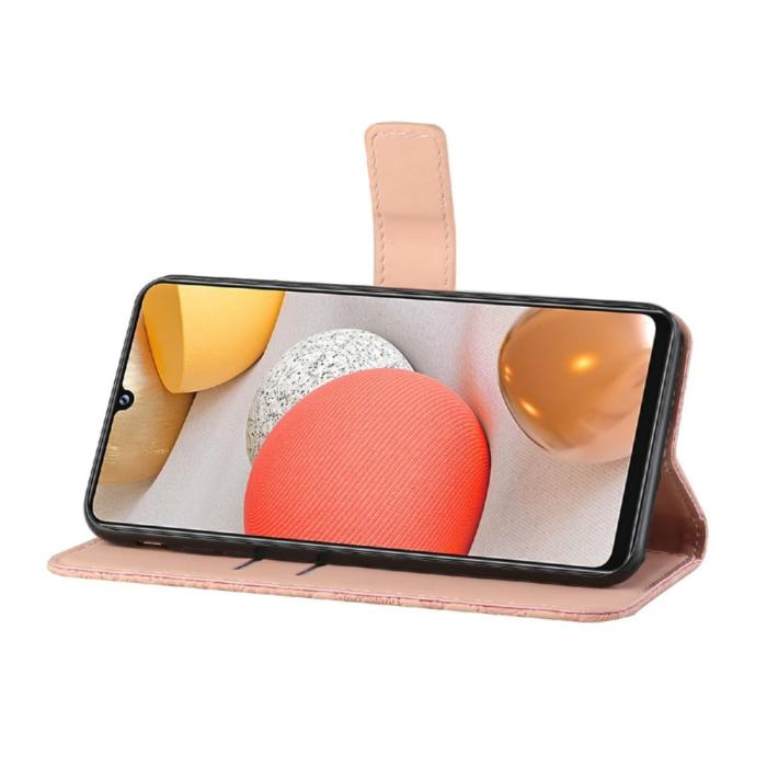 OEM - Ethnic Design Plånboksfodral Galaxy A22 4G - Rosa