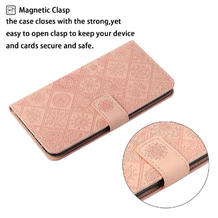 OEM - Ethnic Design Plånboksfodral Galaxy A22 4G - Rosa