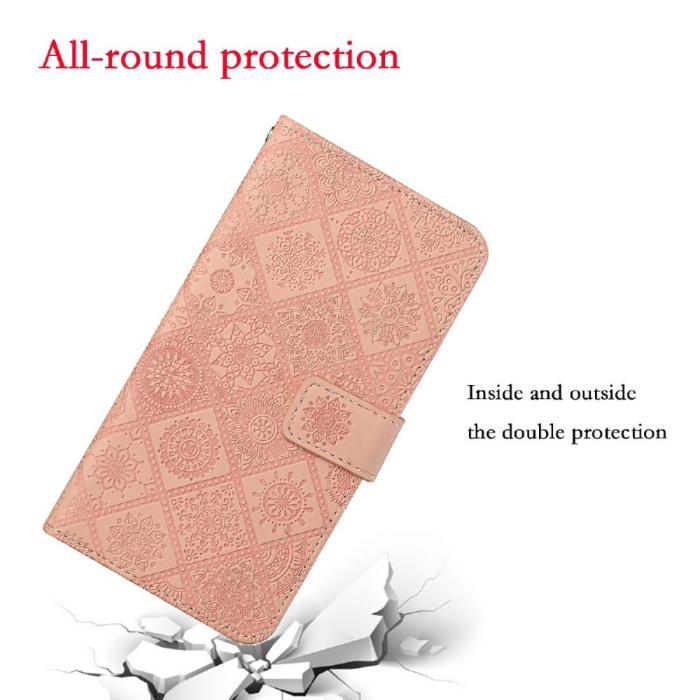 OEM - Ethnic Design Plånboksfodral Galaxy A22 4G - Rosa