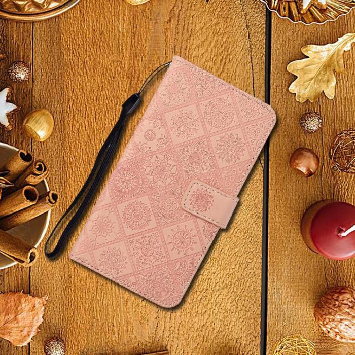 OEM - Ethnic Design Plånboksfodral Galaxy A22 4G - Rosa