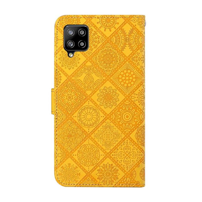 A-One Brand - Ethnic Design Plånboksfodral Galaxy A22 4G - Gul