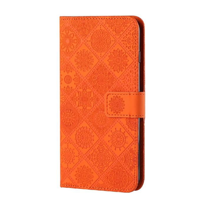 A-One Brand - Ethnic Design Plånboksfodral Galaxy A22 4G - Orange