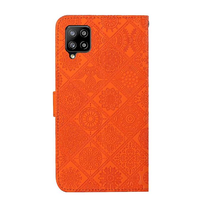 A-One Brand - Ethnic Design Plånboksfodral Galaxy A22 4G - Orange