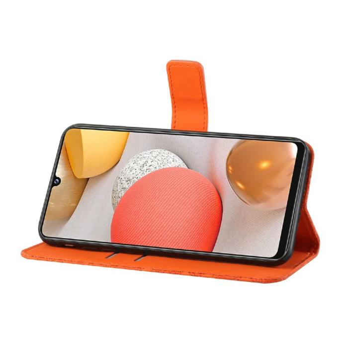 A-One Brand - Ethnic Design Plånboksfodral Galaxy A22 4G - Orange