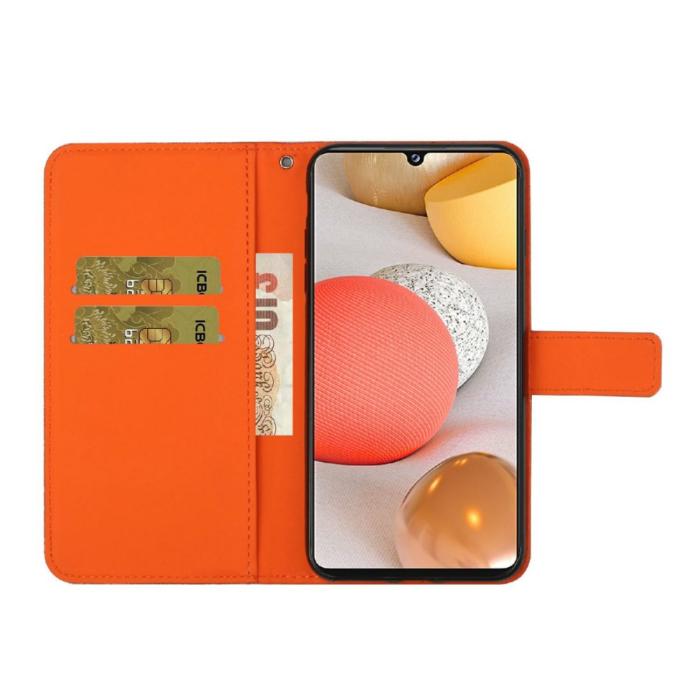 A-One Brand - Ethnic Design Plånboksfodral Galaxy A22 4G - Orange