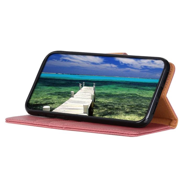 KHAZNEH - KHAZNEH Plånboksfodral Galaxy A22 4G - Rosa