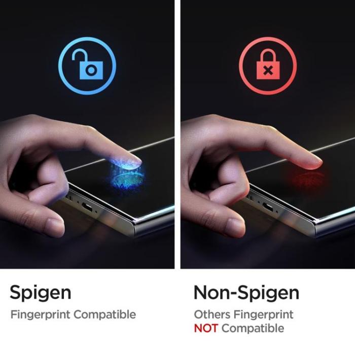 UTGATT - Spigen Galaxy S23 Ultra Härdat Glas Skärmskydd - Clear