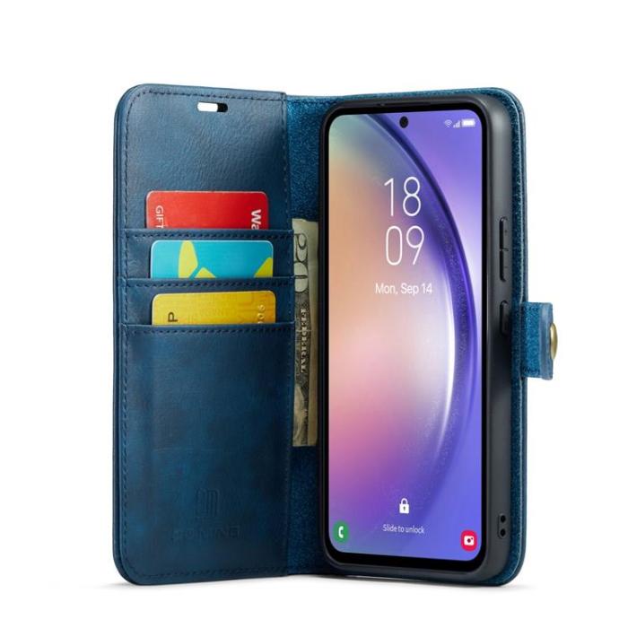 DG.MING - DG.MING Galaxy S23 FE Plånboksfodral Äkta Läder 2in1 - Blå