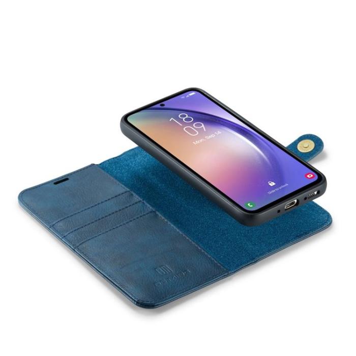 DG.MING - DG.MING Galaxy S23 FE Plånboksfodral Äkta Läder 2in1 - Blå