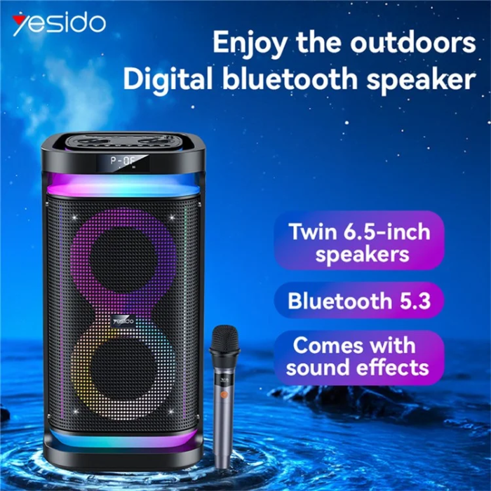 Yesido - YESIDO Trådlös Högtalare Bluetooth YSW29 Utomhus - Microphone