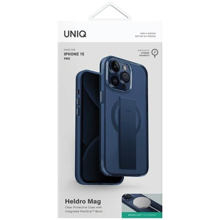 UNIQ - UNIQ iPhone 15 Pro Mobilskal MagSafe Heldro - Blå